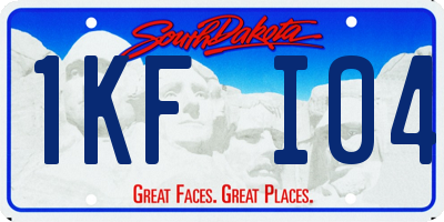 SD license plate 1KFI04