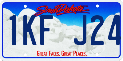 SD license plate 1KFJ24