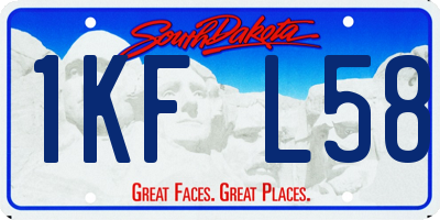 SD license plate 1KFL58