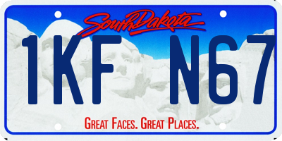 SD license plate 1KFN67