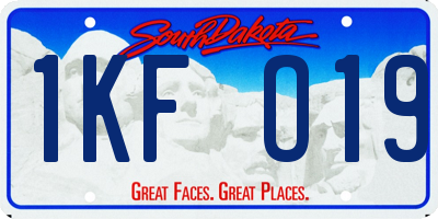 SD license plate 1KFO19