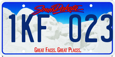 SD license plate 1KFO23