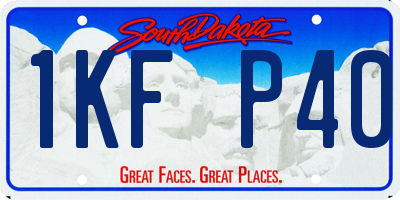 SD license plate 1KFP40