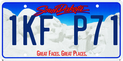 SD license plate 1KFP71