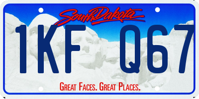 SD license plate 1KFQ67