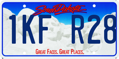 SD license plate 1KFR28