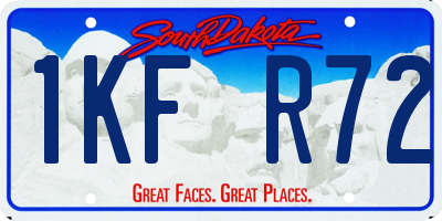 SD license plate 1KFR72