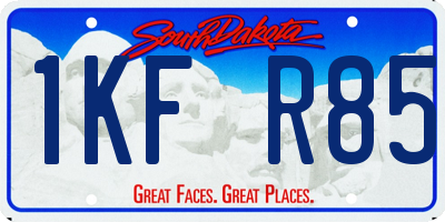 SD license plate 1KFR85
