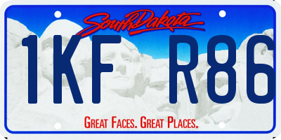 SD license plate 1KFR86
