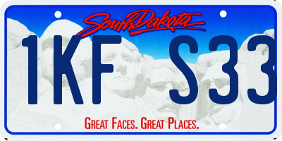 SD license plate 1KFS33