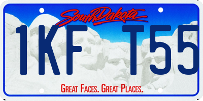 SD license plate 1KFT55