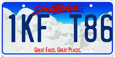 SD license plate 1KFT86