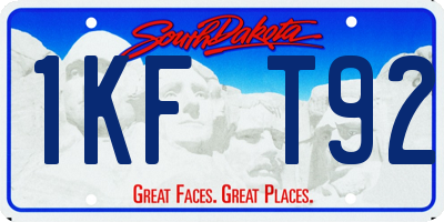 SD license plate 1KFT92