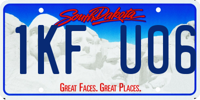 SD license plate 1KFU06