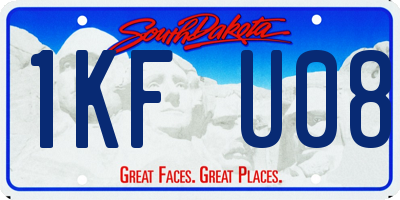 SD license plate 1KFU08