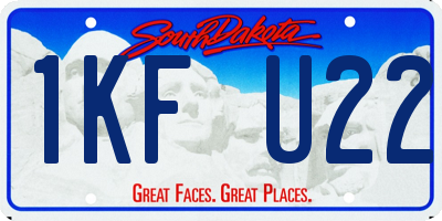 SD license plate 1KFU22