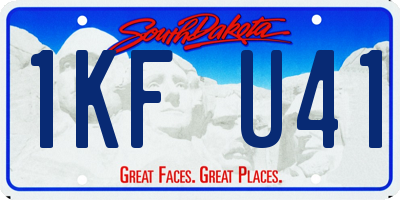 SD license plate 1KFU41