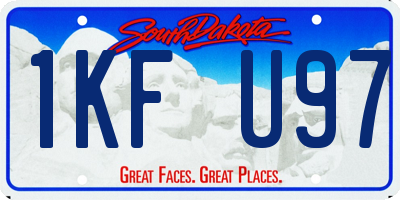 SD license plate 1KFU97