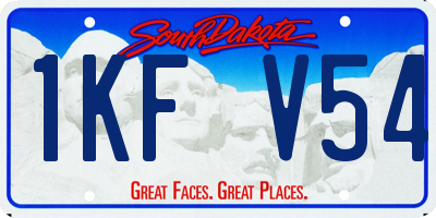 SD license plate 1KFV54