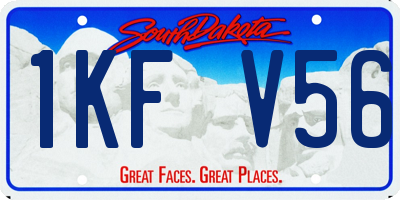 SD license plate 1KFV56