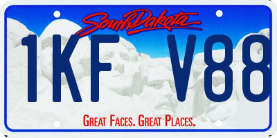 SD license plate 1KFV88