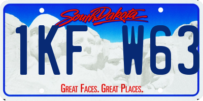 SD license plate 1KFW63