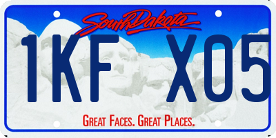 SD license plate 1KFX05