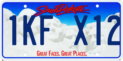 SD license plate 1KFX12