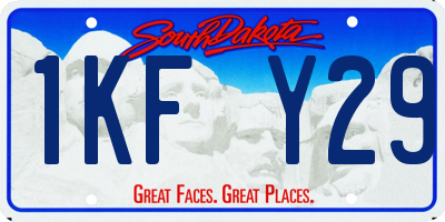 SD license plate 1KFY29