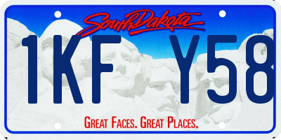 SD license plate 1KFY58