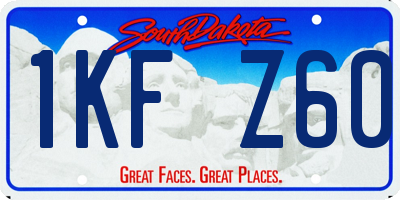 SD license plate 1KFZ60