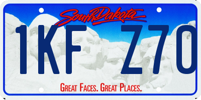 SD license plate 1KFZ70