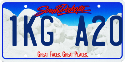 SD license plate 1KGA20