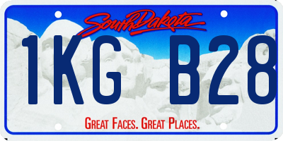 SD license plate 1KGB28