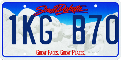 SD license plate 1KGB70