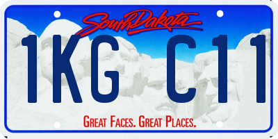 SD license plate 1KGC11