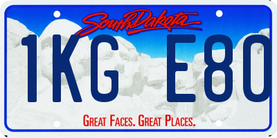 SD license plate 1KGE80