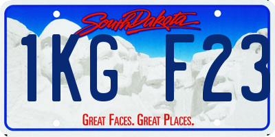 SD license plate 1KGF23