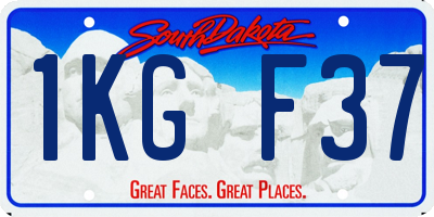 SD license plate 1KGF37