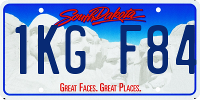 SD license plate 1KGF84