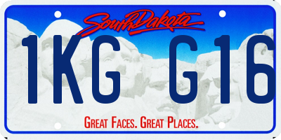SD license plate 1KGG16