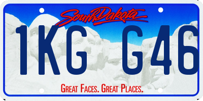 SD license plate 1KGG46