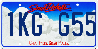 SD license plate 1KGG55