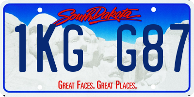 SD license plate 1KGG87