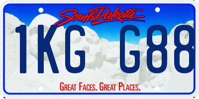 SD license plate 1KGG88