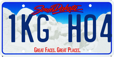 SD license plate 1KGH04