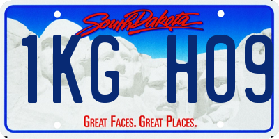 SD license plate 1KGH09