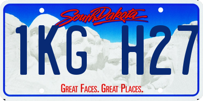SD license plate 1KGH27