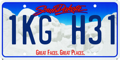 SD license plate 1KGH31