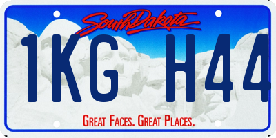SD license plate 1KGH44